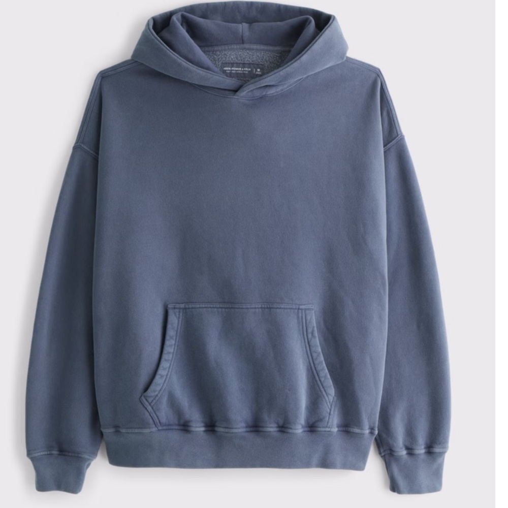 Abercrombie Fitch essential popover hoodie Size: M color: Blue (nwt)